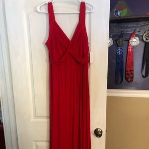 Red New York & Company Maxi Dress